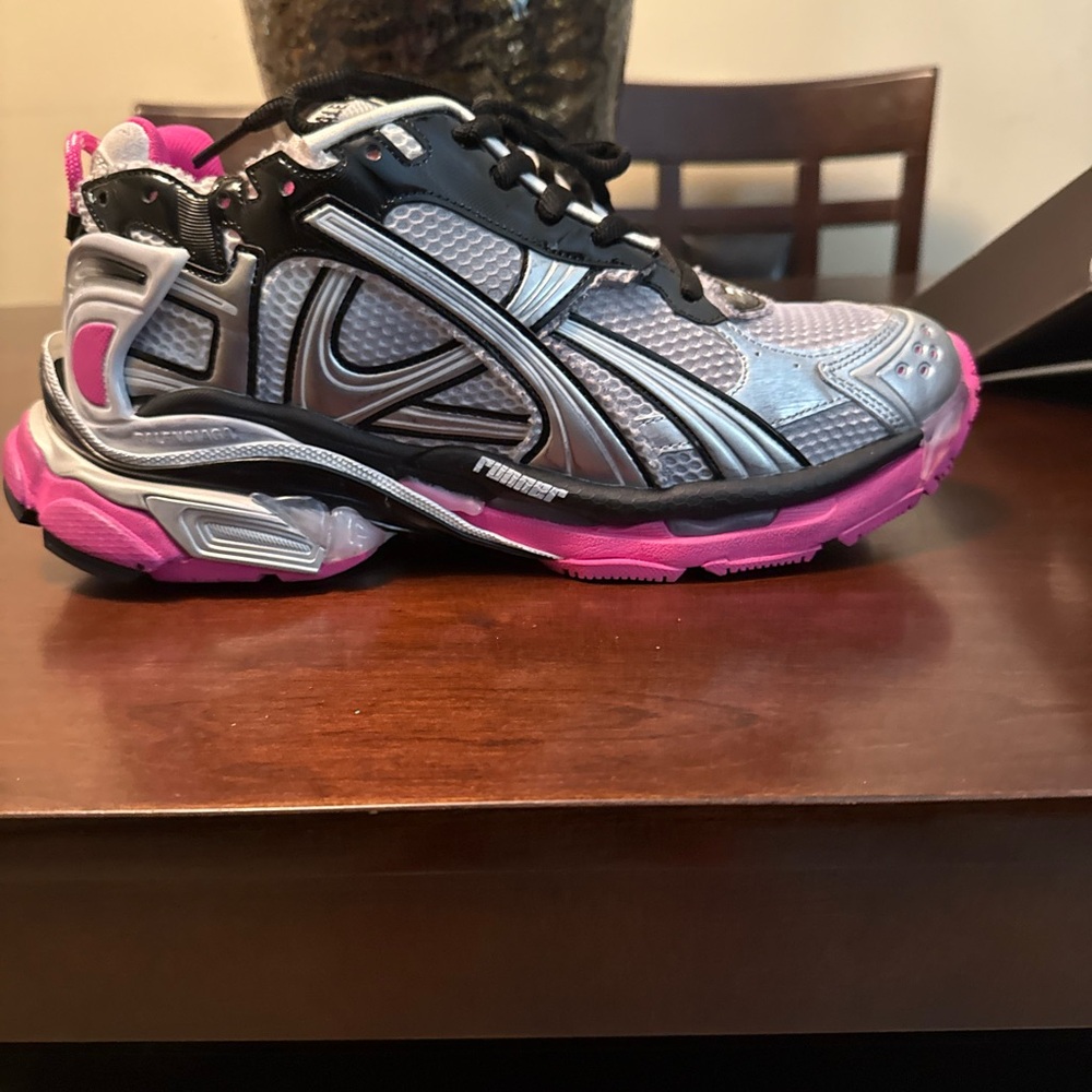 Balengicas Silver and Pink Shoes size 11(44)